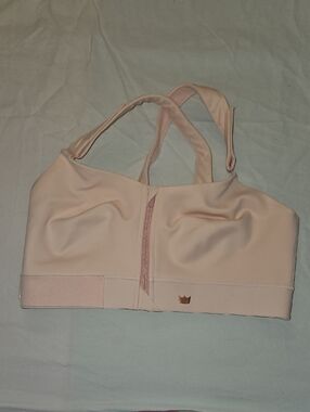 SHEFIT Pale Pink Front-Zip Support Sports Bra
